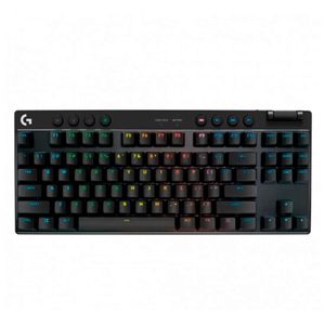 Teclado Gamer Mecanico Logitech G PRO X TKL RGB Lightsync Sem Fio Preto