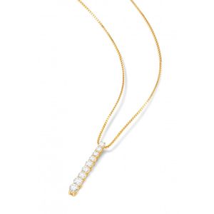 Colar de Ouro 18k Com Moissanite