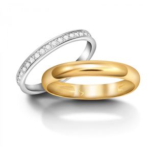 Conjunto 2 Anéis de Prata 925 Coleção Elos