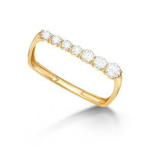Anel de Ouro 18k com Moissanite