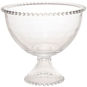 Saladeira com Pé Wolff Pearl em Cristal 1900ml - Transparente