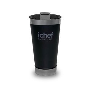 Copo Térmico Polishop Ichef Com Tampa Smart Cup 600 ml | Preto