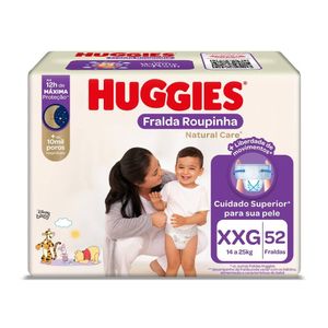 Fralda Huggies Natural Care Roupinha Xxg Com 52 Unidades