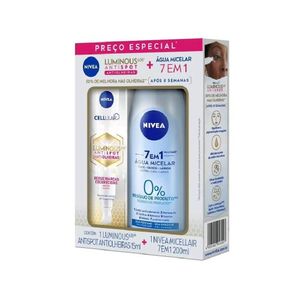 Kit Nivea Antiolheiras Cellular Luminous 630 15ml + Água Micelar 7 Em 1 200ml