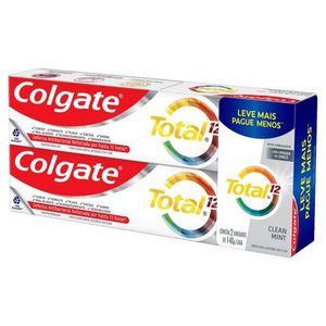 Kit Creme Dental Colgate T12 Clean Mint Com 2 Unidades De 140g