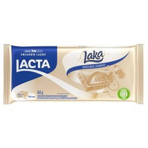 Chocolate Branco Em Barra Lacta Laka 80g