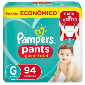 Fralda Pampers Pants Max Ajuste Total G Com 94 Unidades