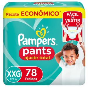 Fralda Pampers Pants Ajuste Total Xxg Com 78 Unidades