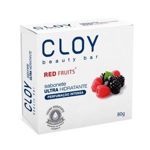 Sabonete Barra Cloy Creme Hidratante Vegetal Red Fruits 80g