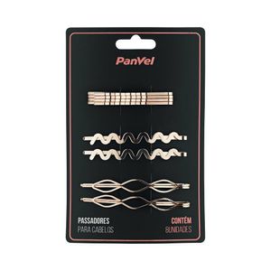 Passador Para Cabelo Metal Dourado 8 Unidades Panvel Acessórios