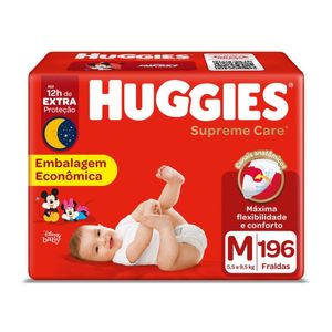 Fralda Huggies Supreme Care Ultra M 196 Unidades