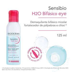 Água Micelar Bioderma Sensibio H2o Bifásico Eye 125ml