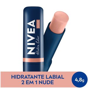 Hidratante Labial Nivea Hidra Color 2 Em 1 Nude 4,8g