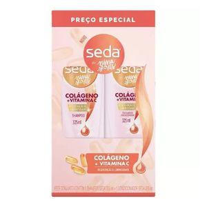 Kit Seda Colágeno E Vitamina C Shampoo+ Condicionador 325ml By Niina Secrets