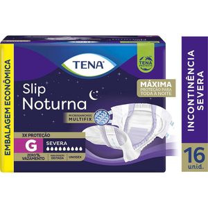 Fralda Geriátrica Tena Slip Noturna G 16 Unidades