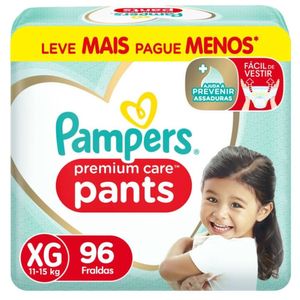 Fralda Pampers Pants Premium Care Jumbo Xg 96 Unidades