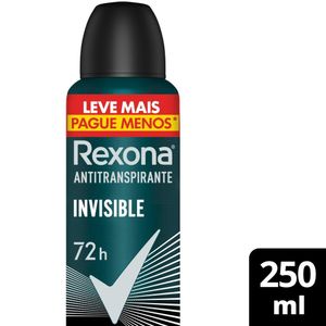 Desodorante Antitranspirante Aerosol Rexona Men Invisible 250ml