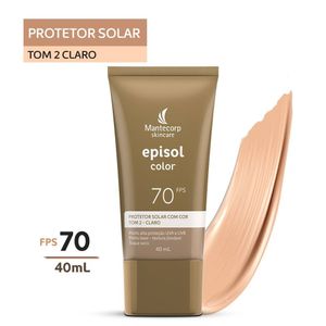 Protetor Solar Episol Color Tom 2 Claro Fps 70 40ml