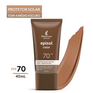 Protetor Solar Episol Color Tom 4 Médio Escuro Fps 70 40ml