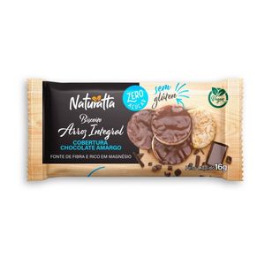 Biscoito De Arroz Integral C/chocolate Zero Açúcar Naturatta 16g