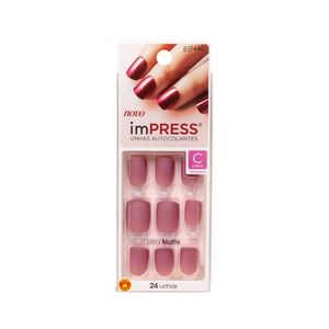 Unhas Postiças Impress Autoadesiva Matte Curto Classic