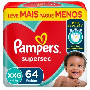 Fralda Pampers Supersec Jumbo Xxg Com 64 Unidades