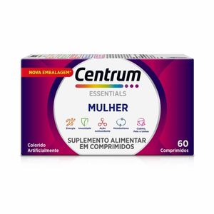 Centrum Essentials Polivitamínico Vitaminas Mulher De A A Z 60 Comp.