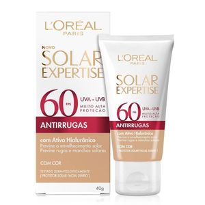 Protetor Solar Facial Loréal Paris Solar Expertise Antirrugas Com Cor Fps 60 40g