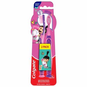 Kit Escova Dental Infantil Extra Macia Colgate Smiles Agnes E Fluffy 6+ Anos - 2 Unidades