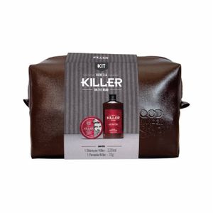 Kit Qod Barber Shop Killer Shampoo 220ml + Pomada 70g Grátis Necessaire