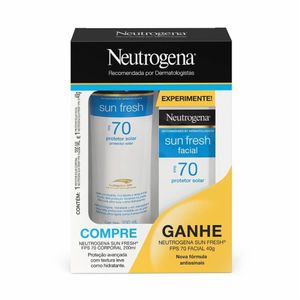 Kit Protetor Solar Neutrogena Sun Fresh Fps70 200ml Ganhe Protetor Facial Sun Fresh Fps70 40g