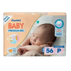 Fralda Panvel Baby Premium Sec P Com 56 Unidades