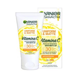 "Protetor Solar Facial Hidratante Garnier Uniform & Matte Vitamina C Fps 30 40g"