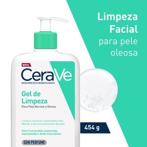 Gel De Limpeza Cerave Pele Normal A Oleosa 454g