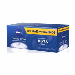 Kit Sabonete Em Barra Nivea Creme Care 6 Unidades 90g Cada