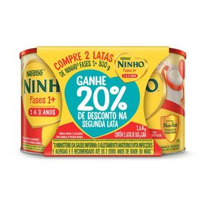 Fórmula Infantil Ninho Fases 1+ 800g - 20% De Desconto Na 2ª Lata