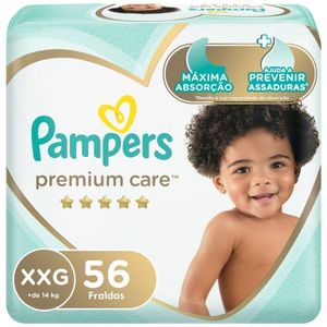 Fralda Pampers Premium Care Bag Xxg Com 56 Unidades