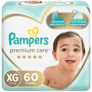 Fralda Pampers Premium Care Bag Xg Com 60 Unidades