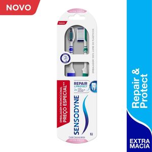 "Escova Dental Para Dentes Sensíveis Sensodyne Repair & Protect - Kit Promocional Com 2 Unidades"