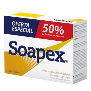 Kit 1 Soapex Barra 80g + 1 Soapex Barra 80g Com 50% De Desconto