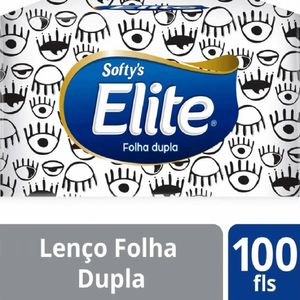 Lenço De Papel Softys Elite Folha Dupla Com 100 Unidades