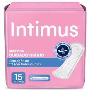 Protetor Diário Intimus Cuidado Diário Sem Perfume 15 Unidades