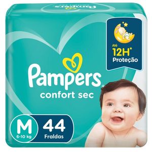 Fralda Pampers Confort Sec Mega M Com 44 Unidades