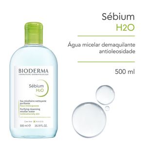 Água Micelar Bioderma Sébium H2o Dermatológica Para Pele Oleosa 500ml