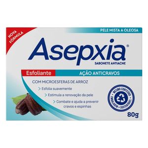 Sabonete Barra Asepxia Esfoliante Ação Anticravos Pele Mista E Oleosa 80g