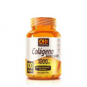 Colágeno Hidrolisado 1000mg Oh2 Nutrition 100 Tabletes