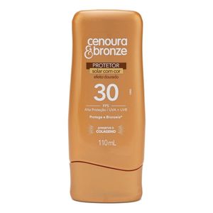 Protetor Solar Com Cor Fps 30 Cenoura E Bronze 110ml