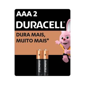 Pilha Alcalina Duracell Aaa Com 2