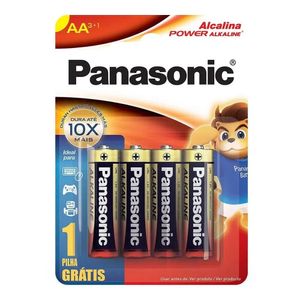 Pilha Alcalina Panasonic Aa Com 4 Unidades