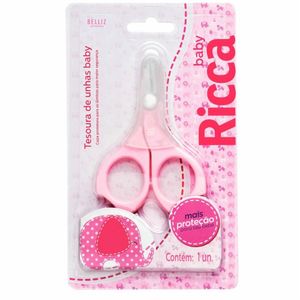 Tesoura Para Unhas Ricca Baby Rosa